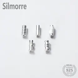 Real 925 Sterling Silver Revolve Screw Clasps Buckle for DIY Bracelet Pearl Necklace Fine Jewelry Findings