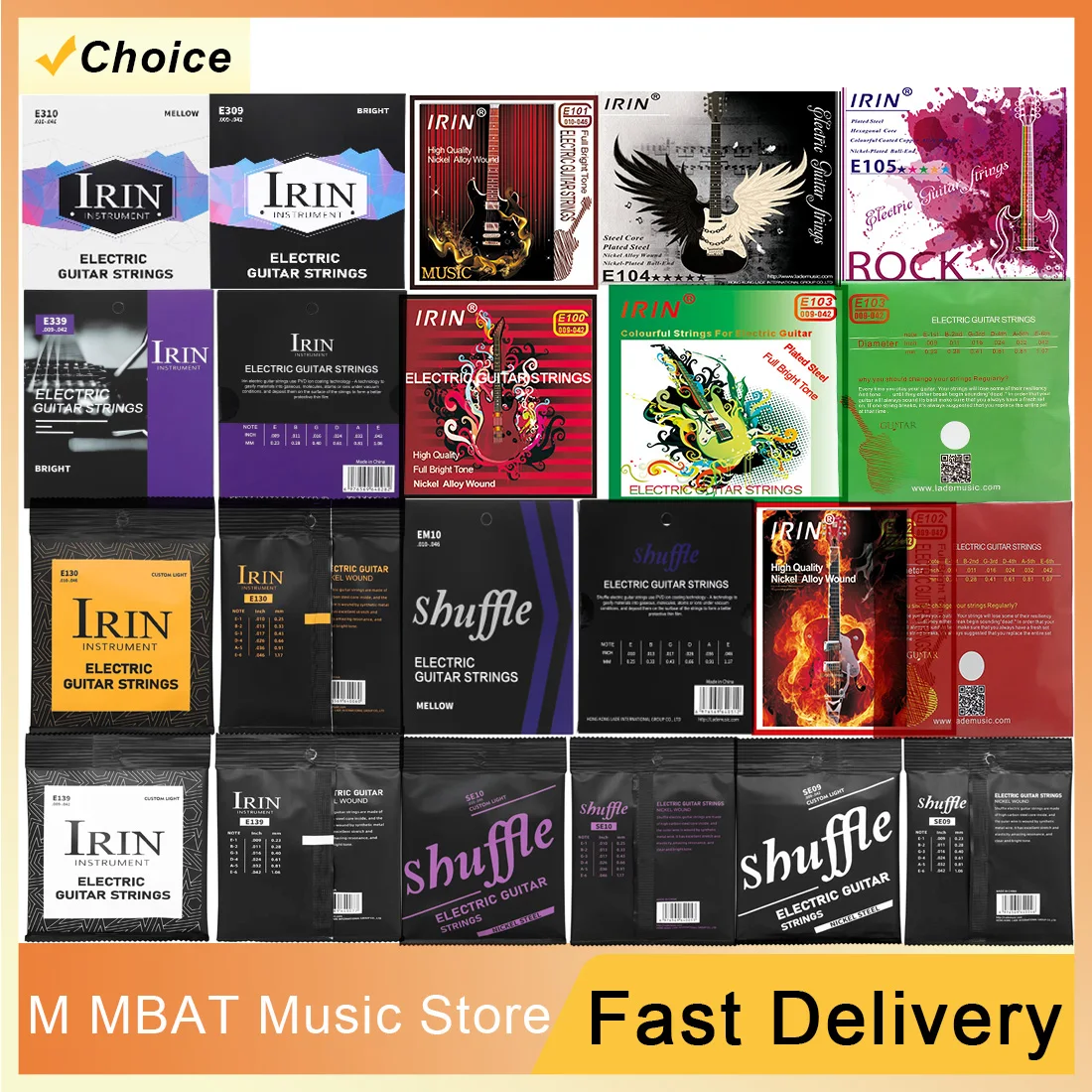 IRIN Acoustic Guitar Strings Carbon Steel Hexagonal Alloy Beginners Professional Practice Folk Guitar Strings Guitar Accessories