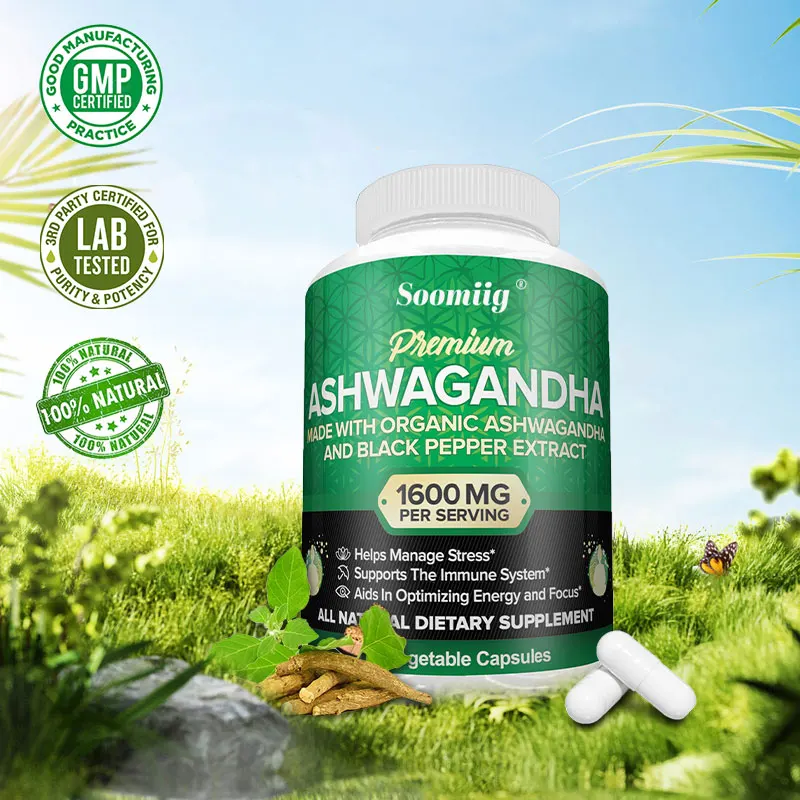 Organic Ashwagandha Veggie Capsules Purely organic energy support, stress relief, and enhanced sleep.