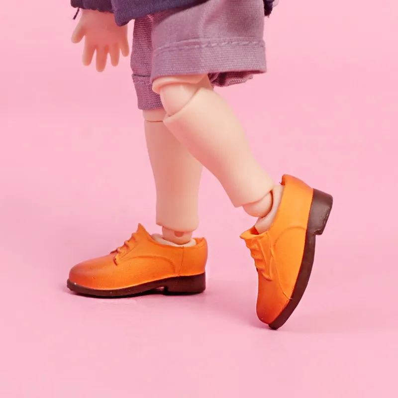 Ob11 British Retro Round Toe Shoes PVC Material Doll Accessories Cute For Penny, Ymy, Obitsu 11,Molly, Gsc,1/12 Bjd Doll