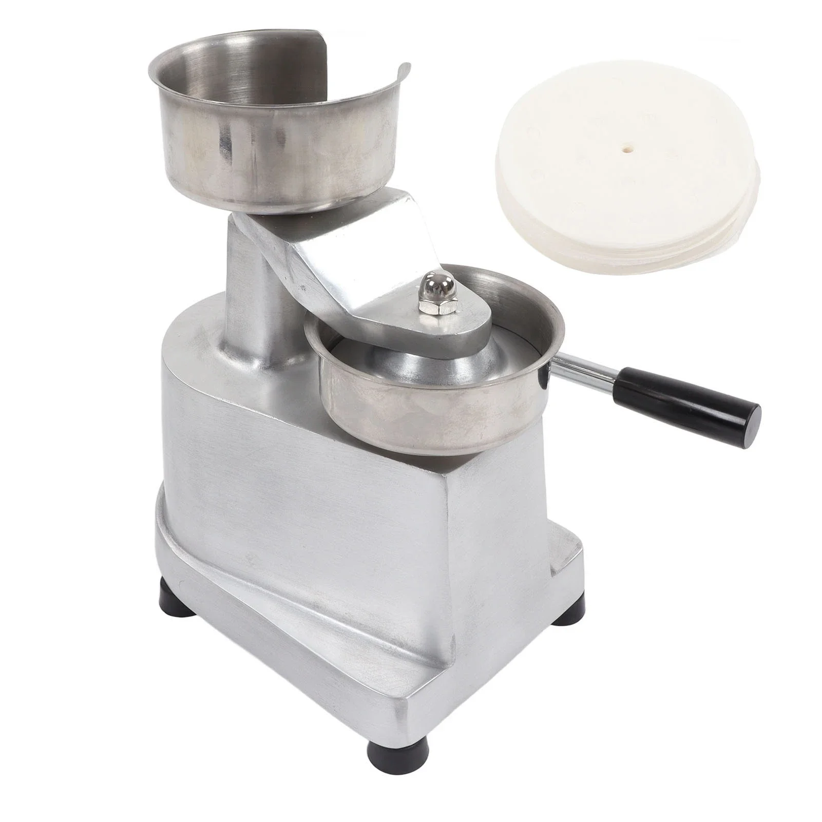 Manual Hamburger Patty Forming Machine Aluminum Stainless Steel Burger Press Meat Maker with 500 Pieces Greaseproof Papers