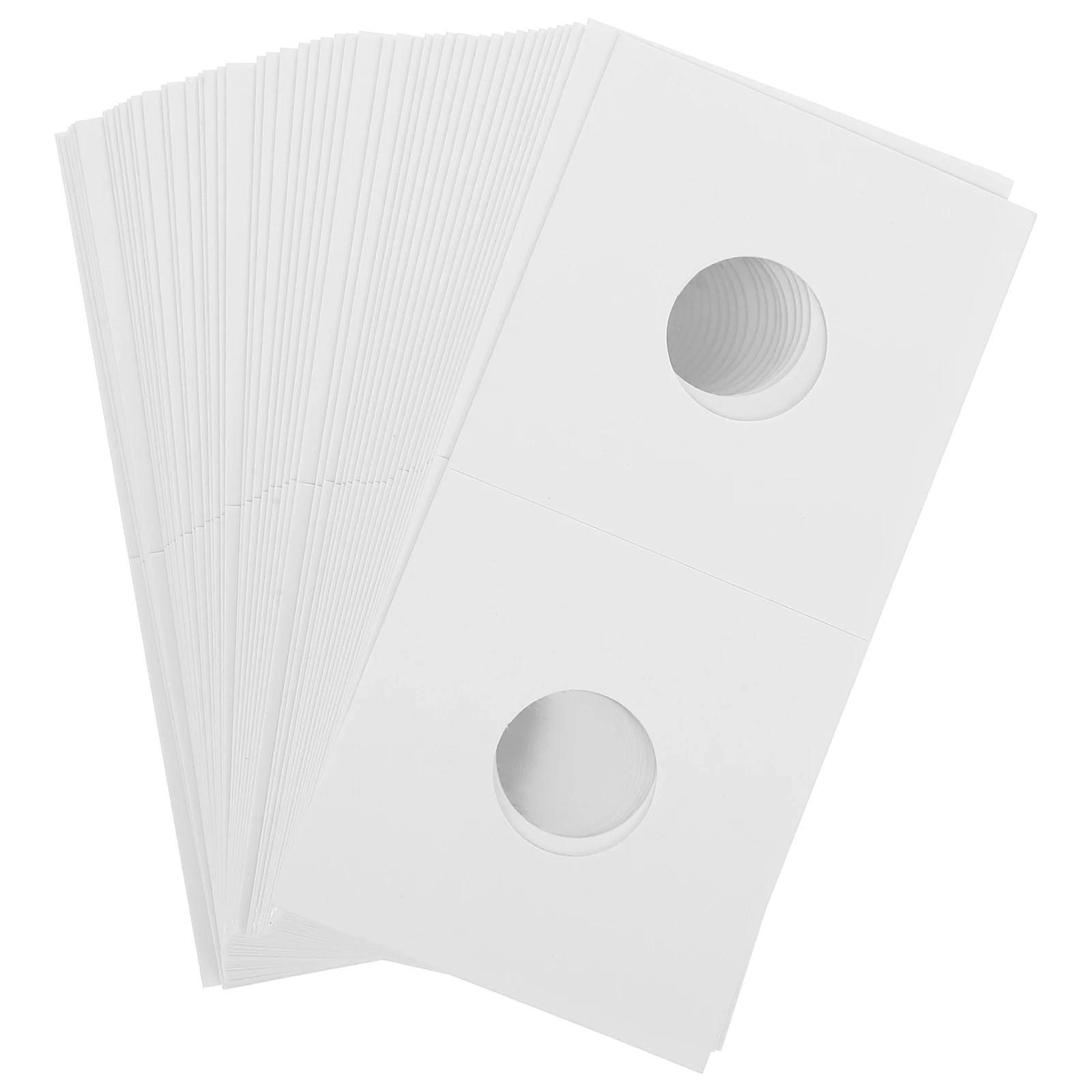 400pcs Professional Coin Holder Transparent Clear Organizer Dust-Resistant Oxidation-Proof Paper Coin Clip Storage Supply For