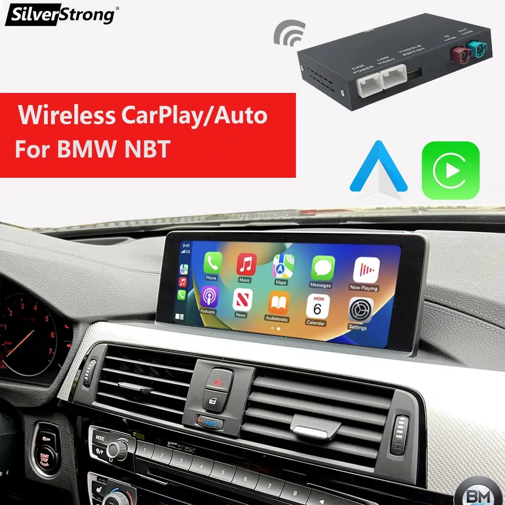 Wireless NBT CarPlay Bluetooth for BMW Android Auto F20/F21/F22/F30/F31/F32/F33/F34/F36/F15/F16/F25/F26 1/2/3/4 Series GPS NAVI