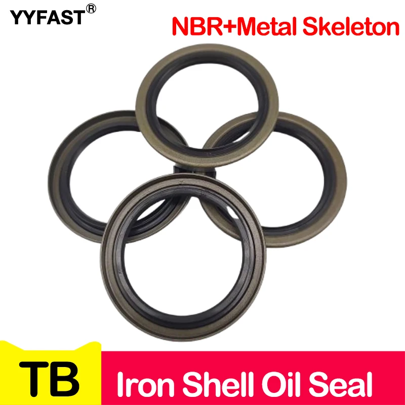 TB External Iron Shell Frame Oil Seal,40-100mm,Exposed Frame Oil Seal,Iron Sheet Oil Seal,Double Lip Dust-Proof Ring,12x20x5