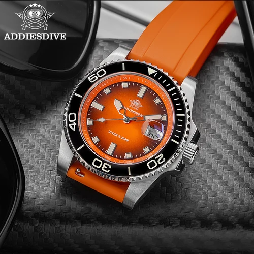Imagen 2 del producto ADDIESDIVE AD2089 nuevos relojes 2025 moda 41mm reloj de cuarzo bisel giratorio colorido BWG9 luminoso 200m reloj de buceo impermeable
