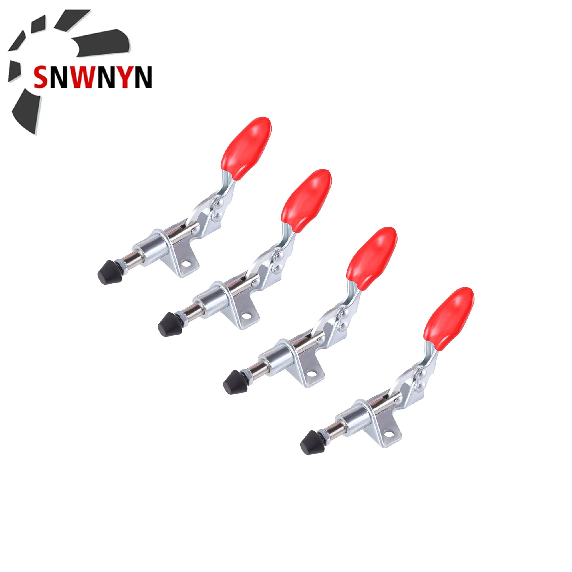 4pcs GH-301AM Toggle Clamp 45kg Quick Release Horizontal Type Clamps Push Pull Action Tool Woodworking Hand Tool