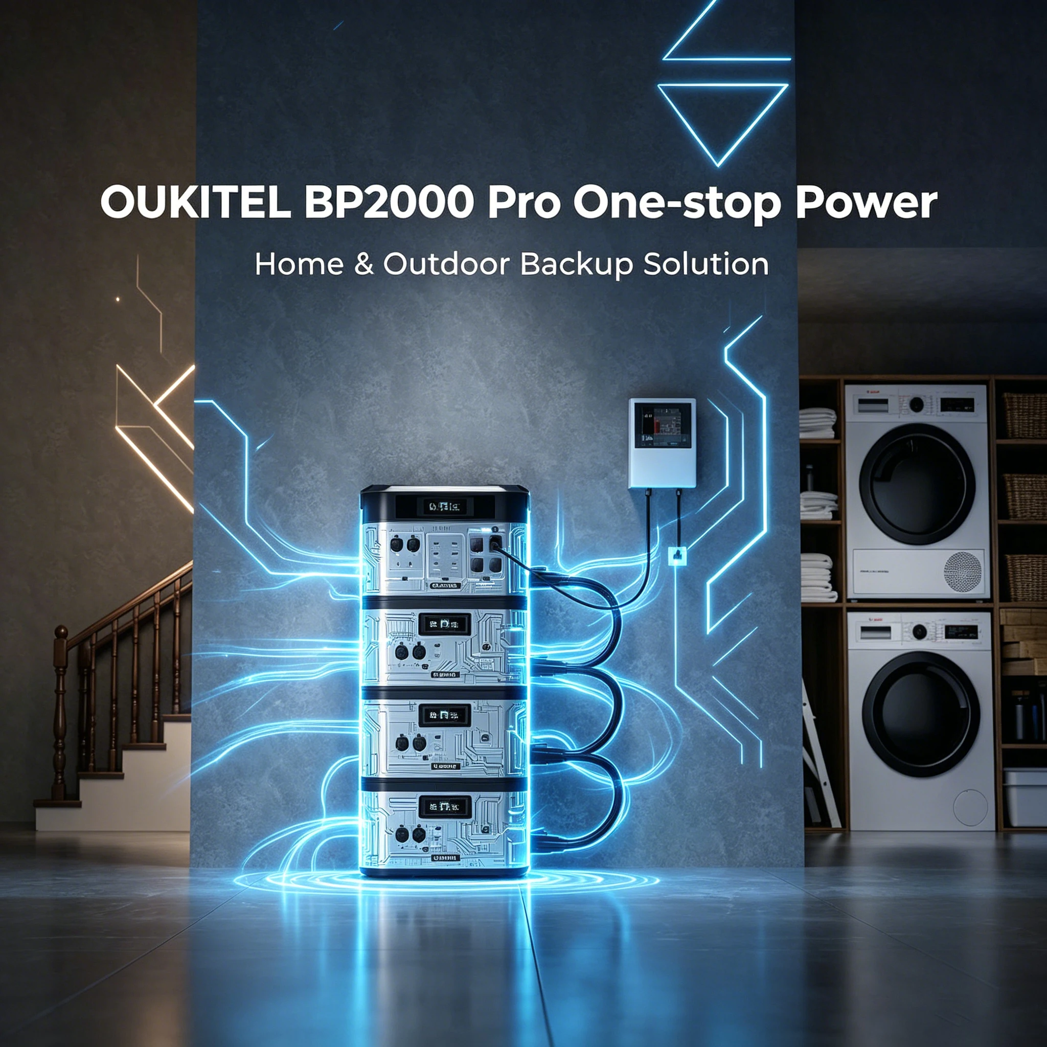 OUKITEL BP2000 PRO Portable Power Station 3300W Solar Generator 2048Wh Lifepo4 Battery Home Backup Outdoor Camping Mobile power view 8