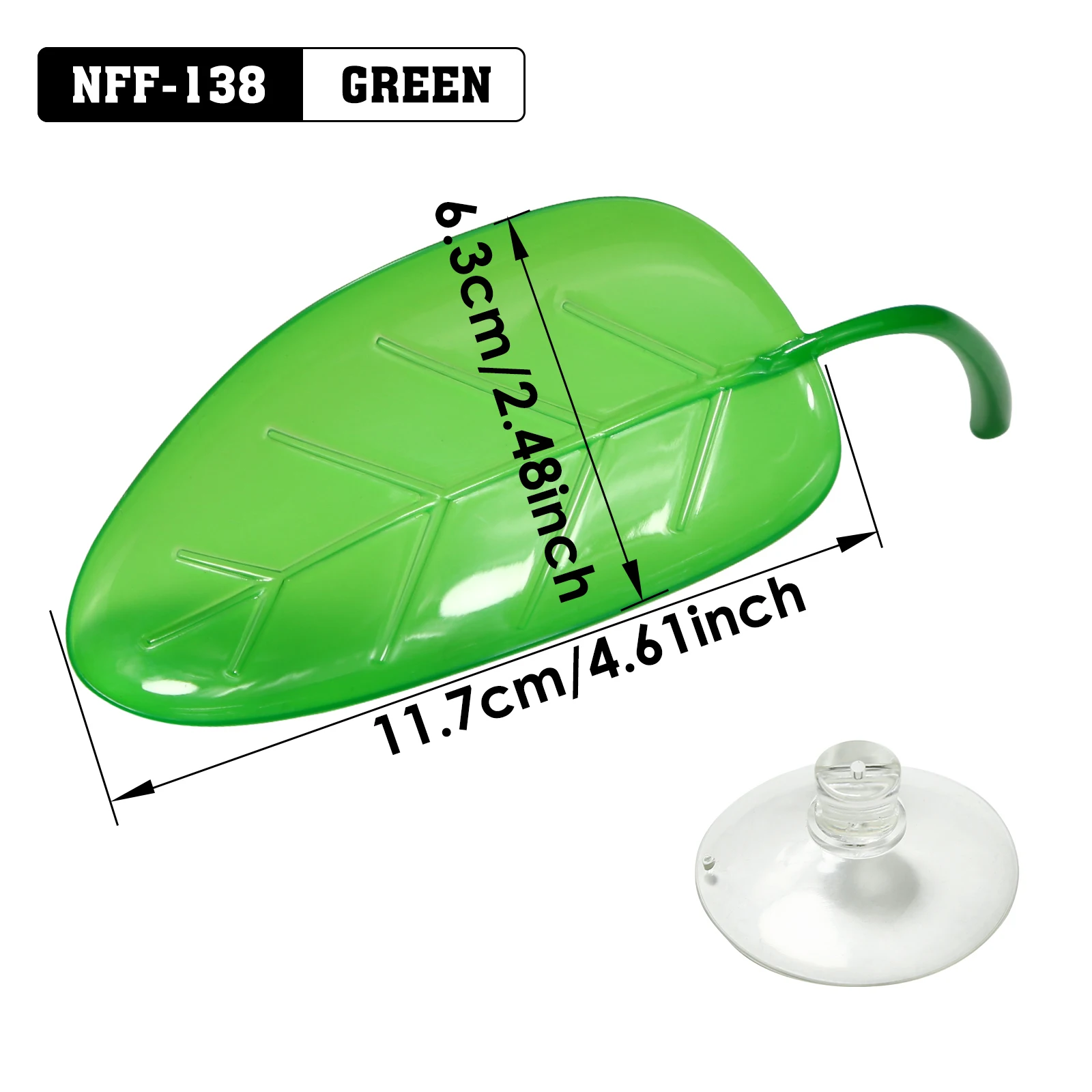 5 قطع، أوراق نباتية مقلدة مع أكواب شفط، مناسبة للجيكو والحرباء والضفادع للتسلق والسكن #6