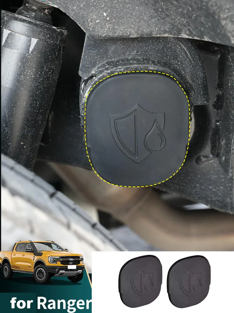 

2PCS For Ford Ranger T9 2022- 2024 Chassis Accessories Rear Axle Rubber Protective Cover Back Frame Beam Sealing Sandproof Mat
