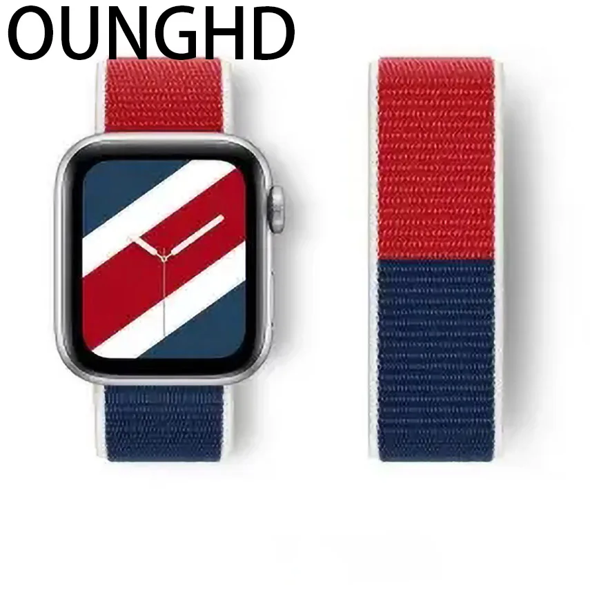 

For Apple Watch7654321SE Generation for Apple Watch Band Braided Nylon Loopback iwatch Watch Band