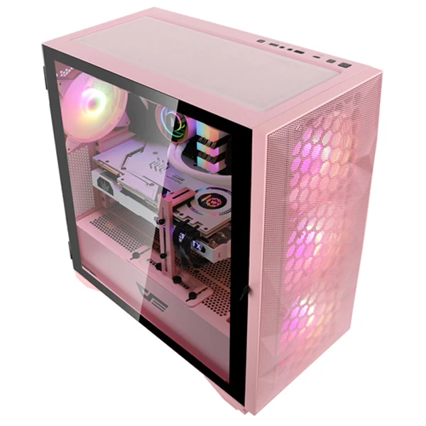 DarkFlash DLX21 RGB MESH Pink Case