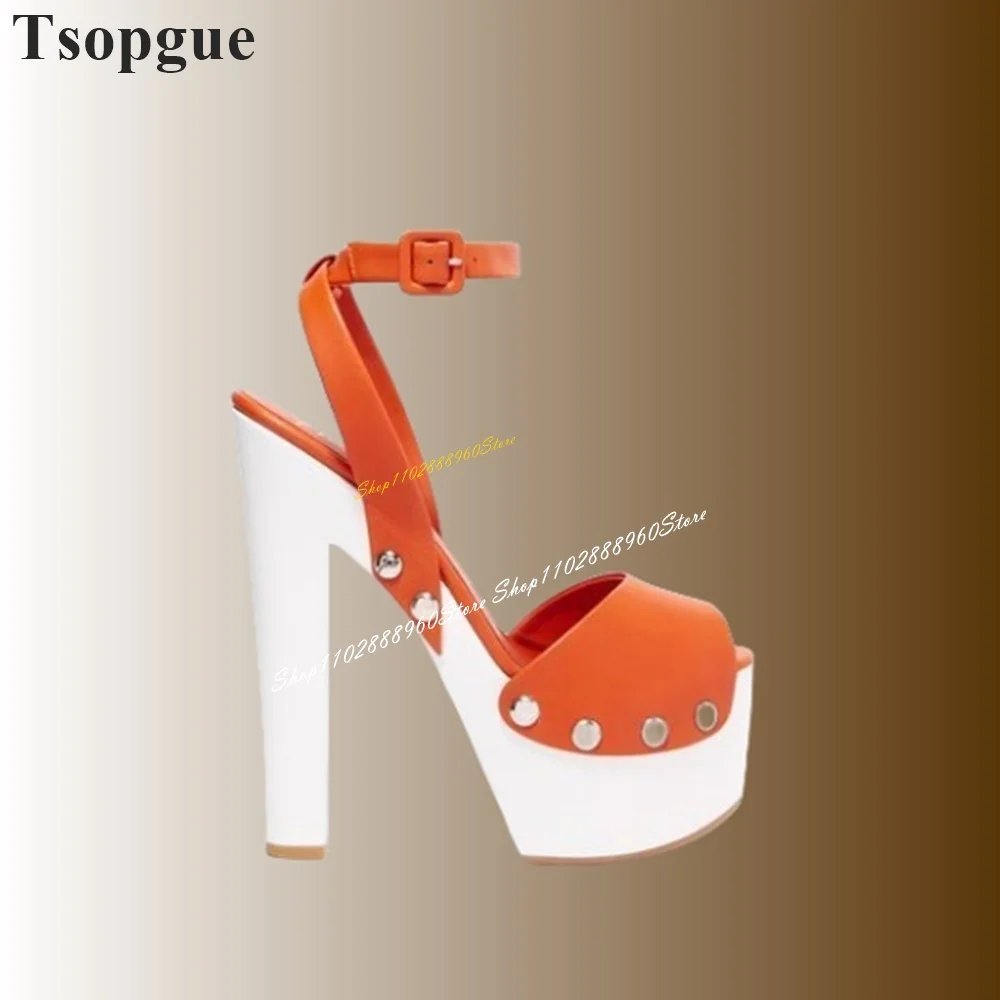 Black Glossy Patent Leather Platform Sandals Chunky High Heel Women Shoes Ankle Buckle Strap Peep Toe 2024 Zapatos Para Mujere