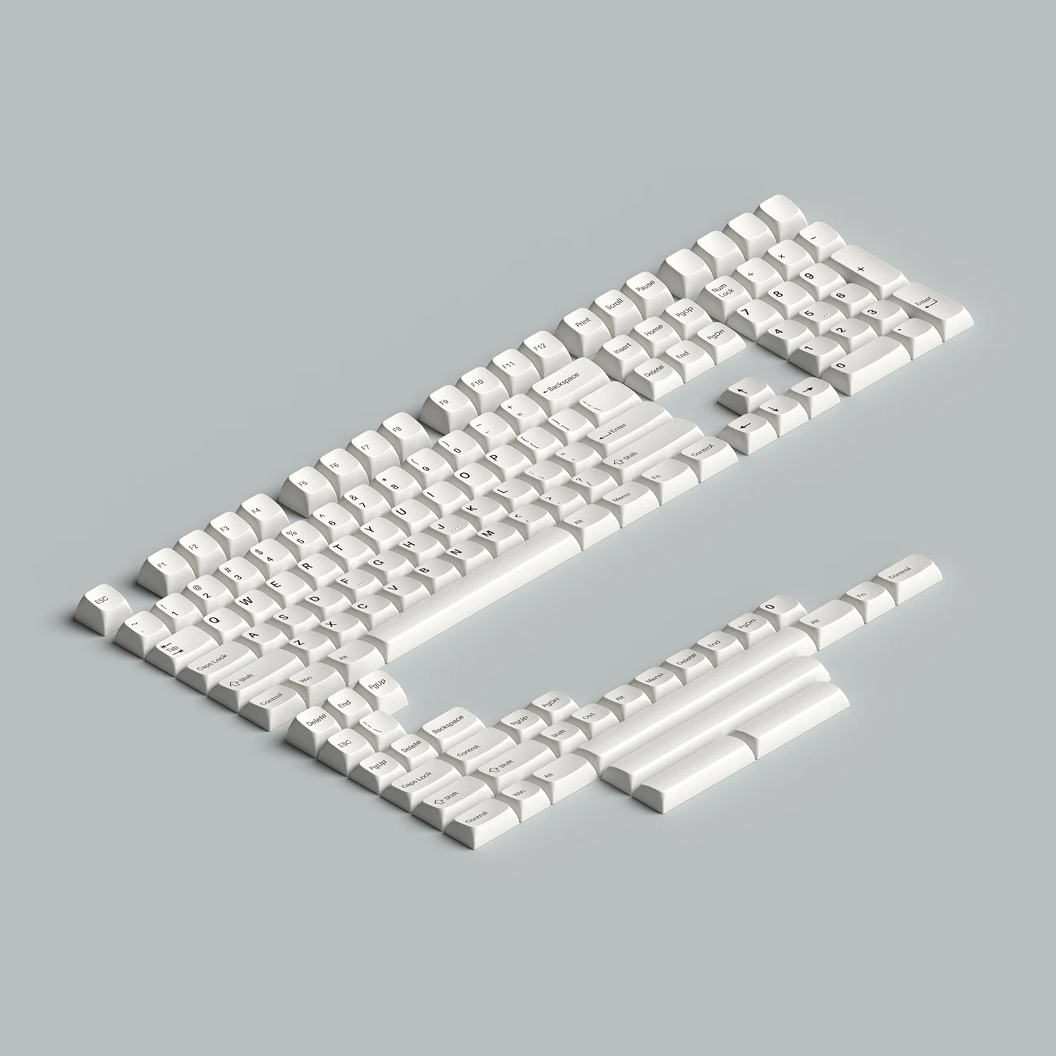 140 Keys Warm White Keycaps English KDA Profile PBT 5-side Dye Sublimation Mechanical Keyboard Keycap For MX Switch 1.75U Shift