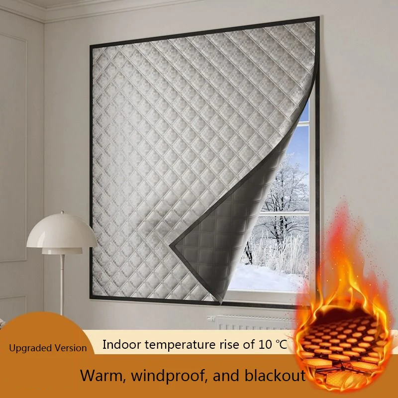 

Warm curtains, windproof curtains, cold proof cotton curtains, winter insulation, no drilling, support customization