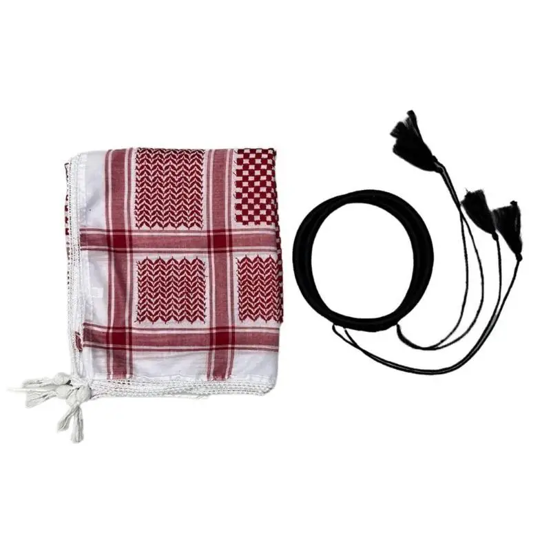 

652F Арабская повязка на голову, традиционная куфия для одежды для ближневосточных культурных фестивалей