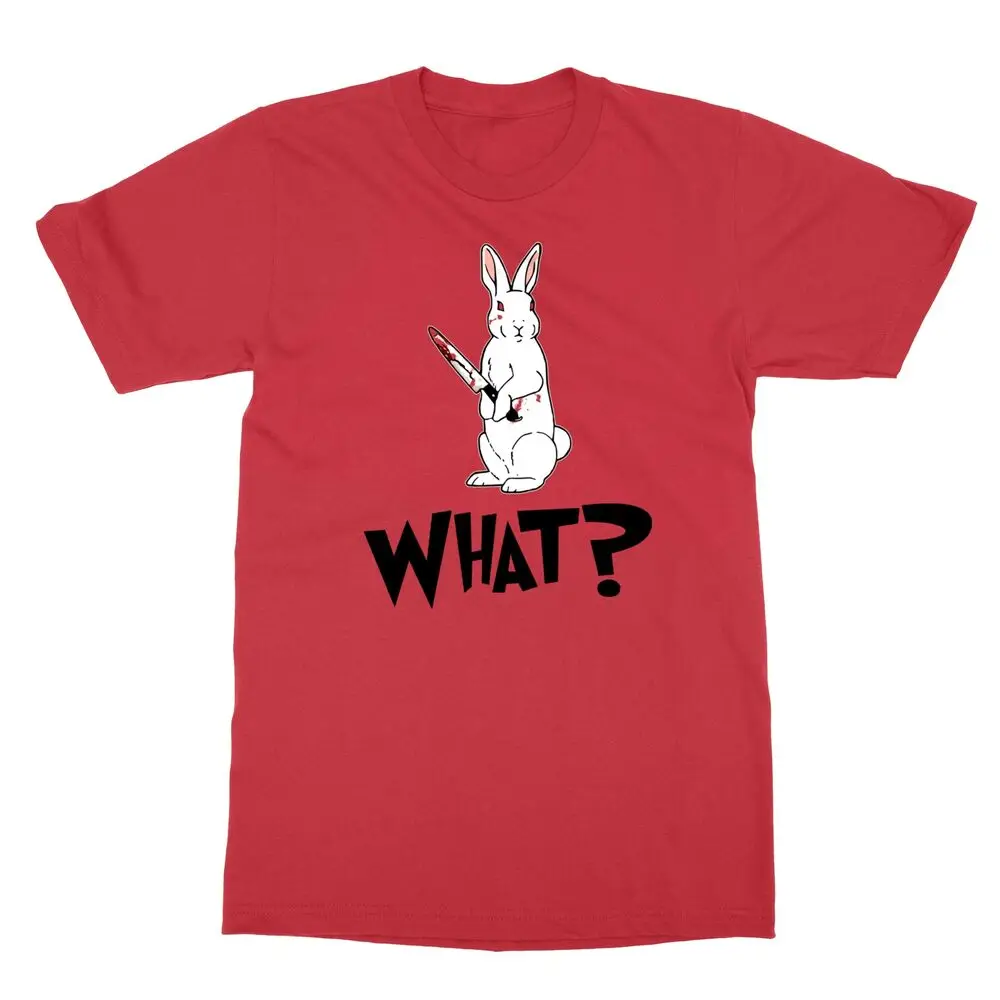 Murderous Bunny Rabbit With Knife Tshirt Anime Graphic T-shirts For Men Clothing Women Tees High Quality 100%Cotton Short Sleeve