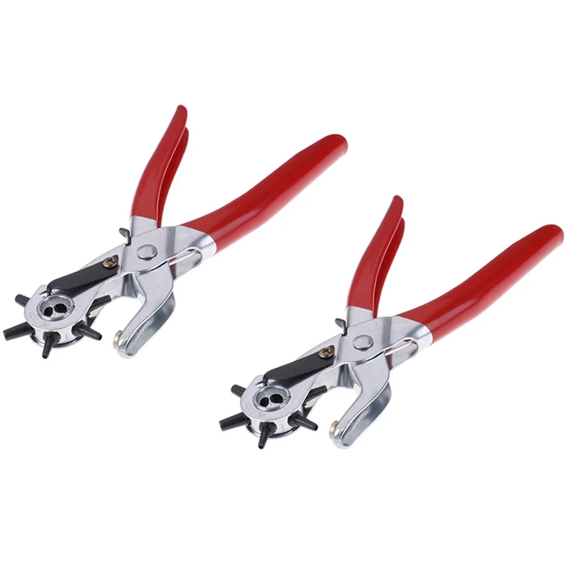 

2-Piece Leather Hole Punch Belt Hole Puncher Belt Punch Pliers Leather Punch Tool