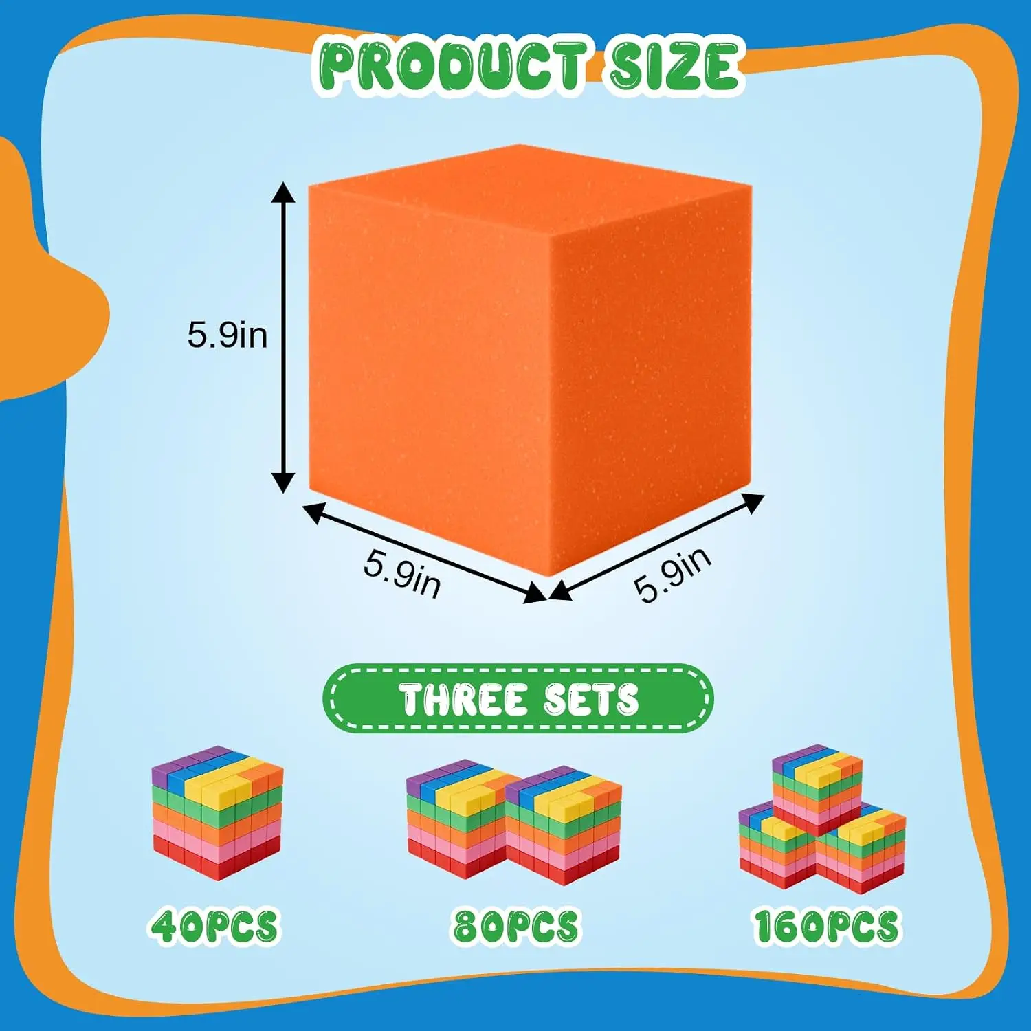 Soft Foam Pit Blocks - 40 Pcs 5.9
