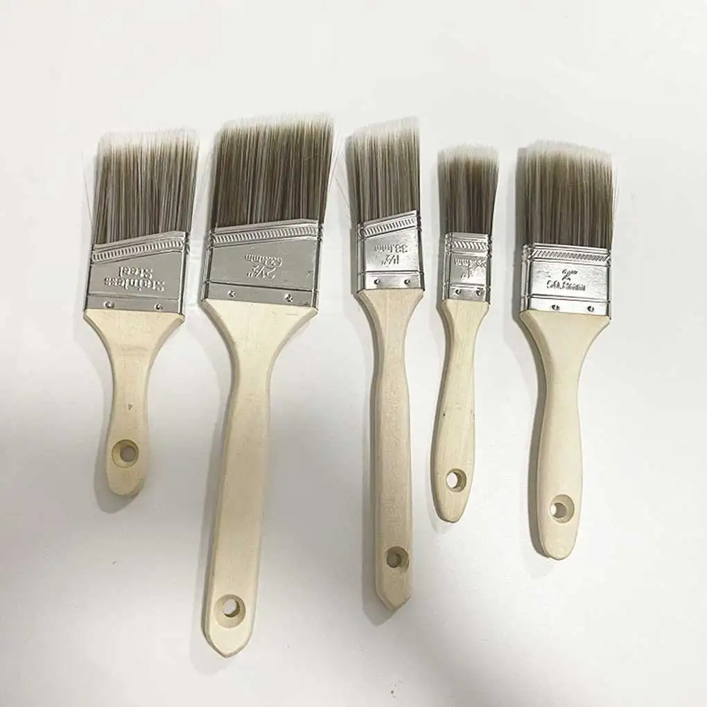 

5 Pieces Painting Brushes Corner Decorating Varnish Oil Brush Tool