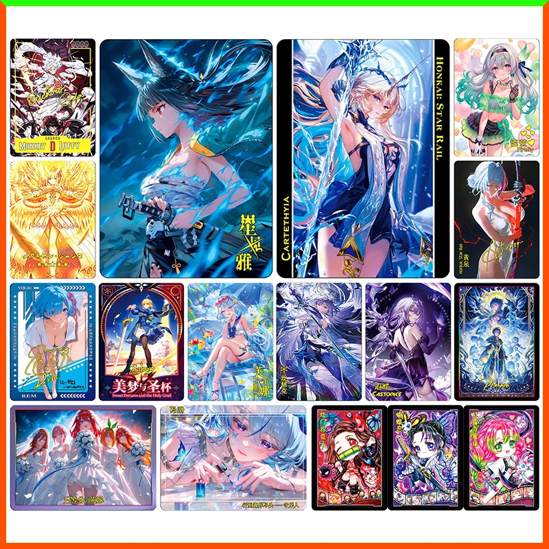 

Аниме История богини DIY ACG Rem Altria Furina Skirk Hoshimi Miyabi Castorice Firefly Коллекционные карты игрушки для мальчика подарок на день рождения