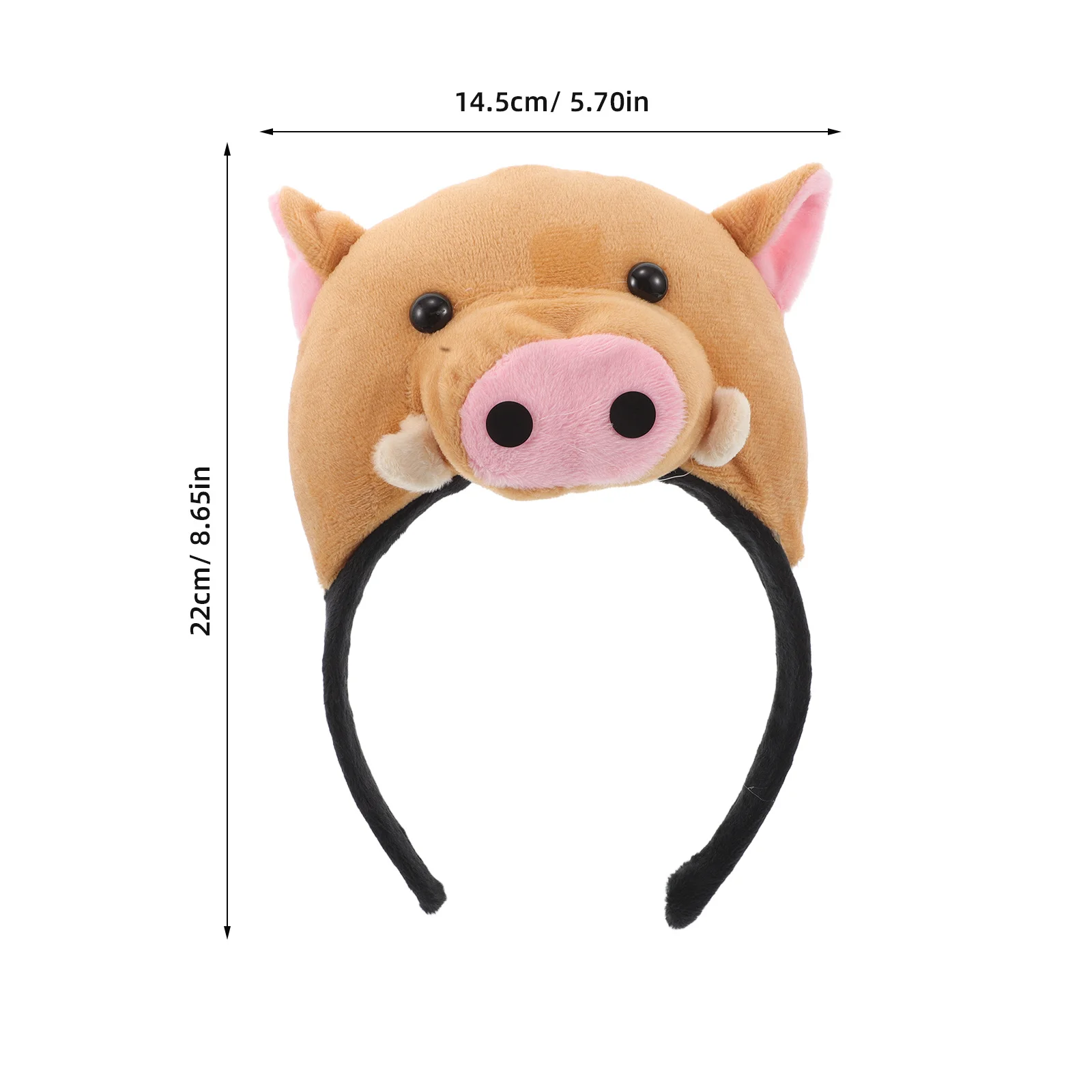 Lovely Pig Ears Headband for Children Cute Animal Hairband Soft Cloth Design for Party Favors Performance Photo Props Kid