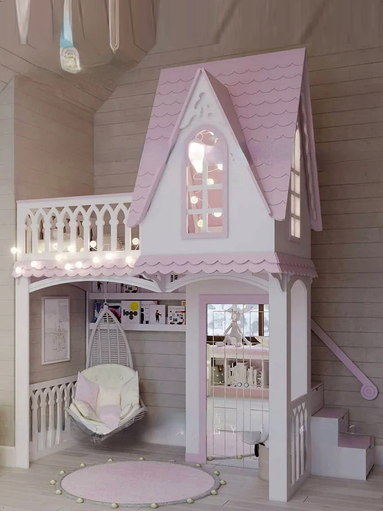 Multi functional princess bed, girl dream castle, cute bed customization