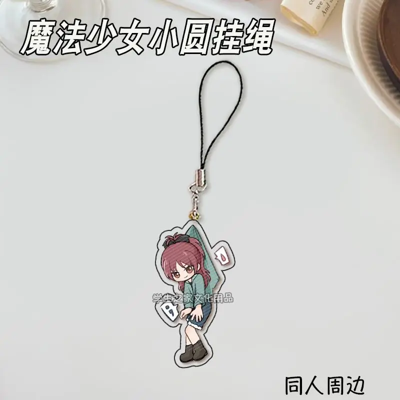 Puella Magi Madoka Magica Akemi Homura Cats Acrylic Strap Lanyards For IPhone/Xiaomi/Huawei Mobile Phone Case Keychain Key Chain