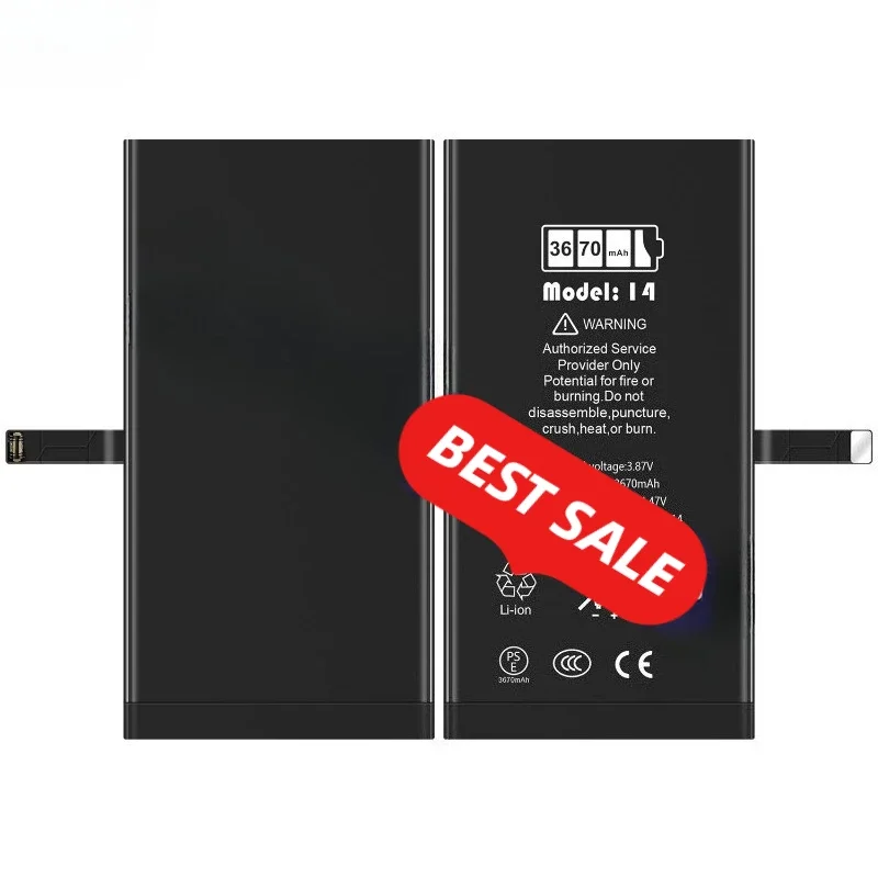 A2882/A2649/A2881/A2884 for IPhone 14 Battery No Pop-up Interruptions Health 100% Replacement Bateria Grade A Cell with Tools