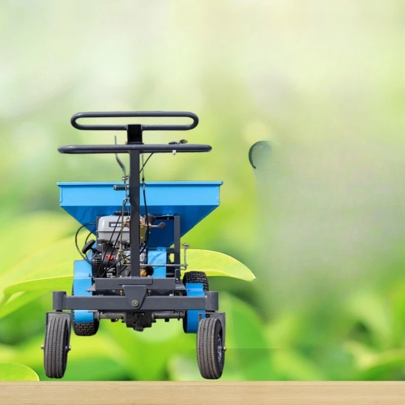 straight hair hand push fertilizer spreader, self-propelled lawn agricultural spreader