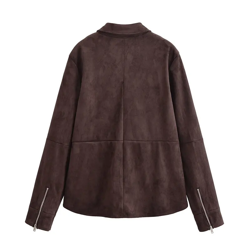 การออกแบบที่เรียบง่ายของผู้หญิง Faion ชุดฤดูใบไม้ร่วงมาใหม่หนังแพะยาว Sve Jaet และกางเกงขายาว 2025 คอลเลกชันฤดูร้อน