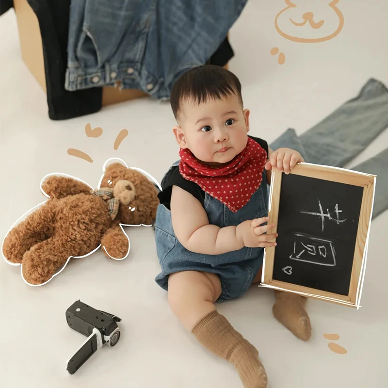 ملابس أطفال للتصوير الفوتوغرافي في استوديو الصور بعمر سنة واحدة ملابس أطفال للتصوير الفوتوغرافي ديك كاوبوي موضوعАКККСФПЕ