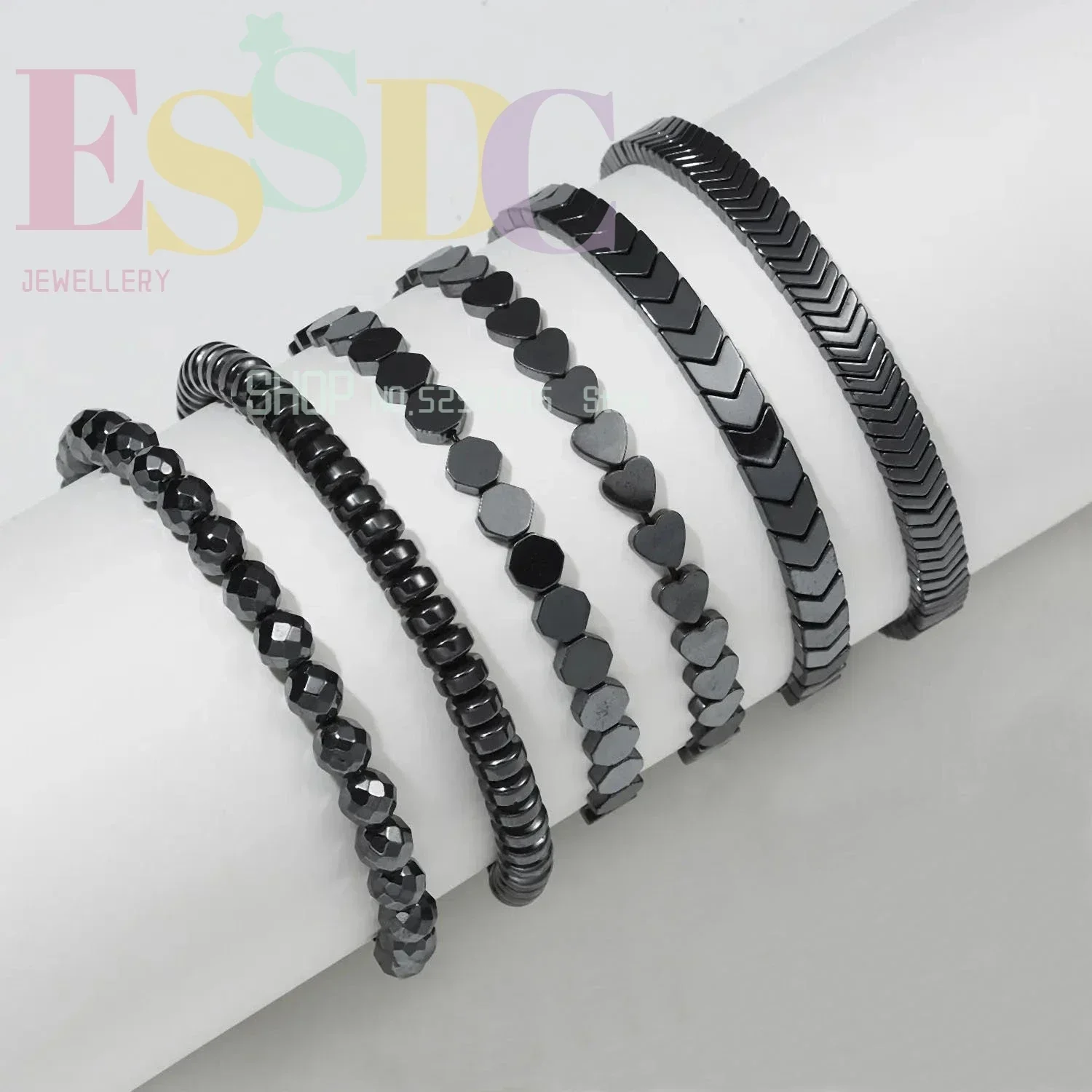 Hot Sale Black Hematite Cool Men Health Jewelry Bracelet For Women Healing Beads Bracelet Weight Loss Hematite Braided Bracelets