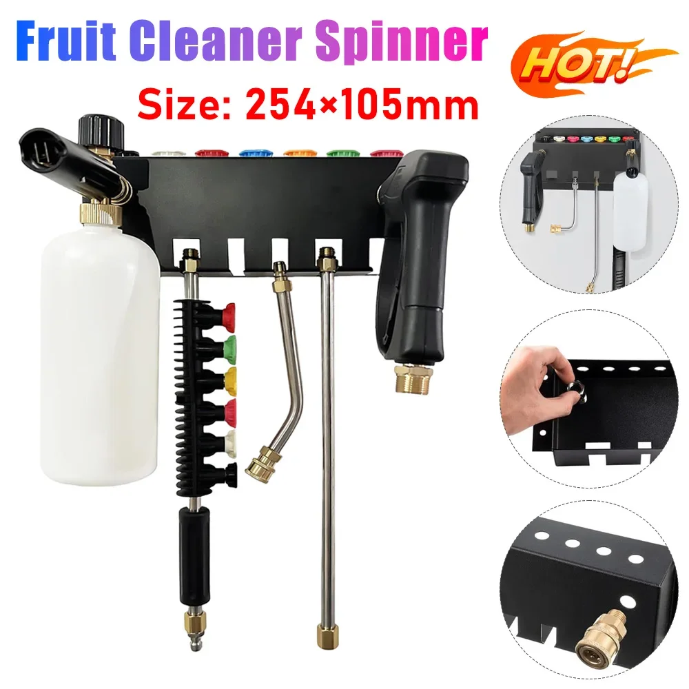 

Pressure Washer Tip Holder Nozzle Tip and Wand Extension Storage Rack Fit 1/4 Quick Connector Wall Mounted 7 Holes Storage Rack