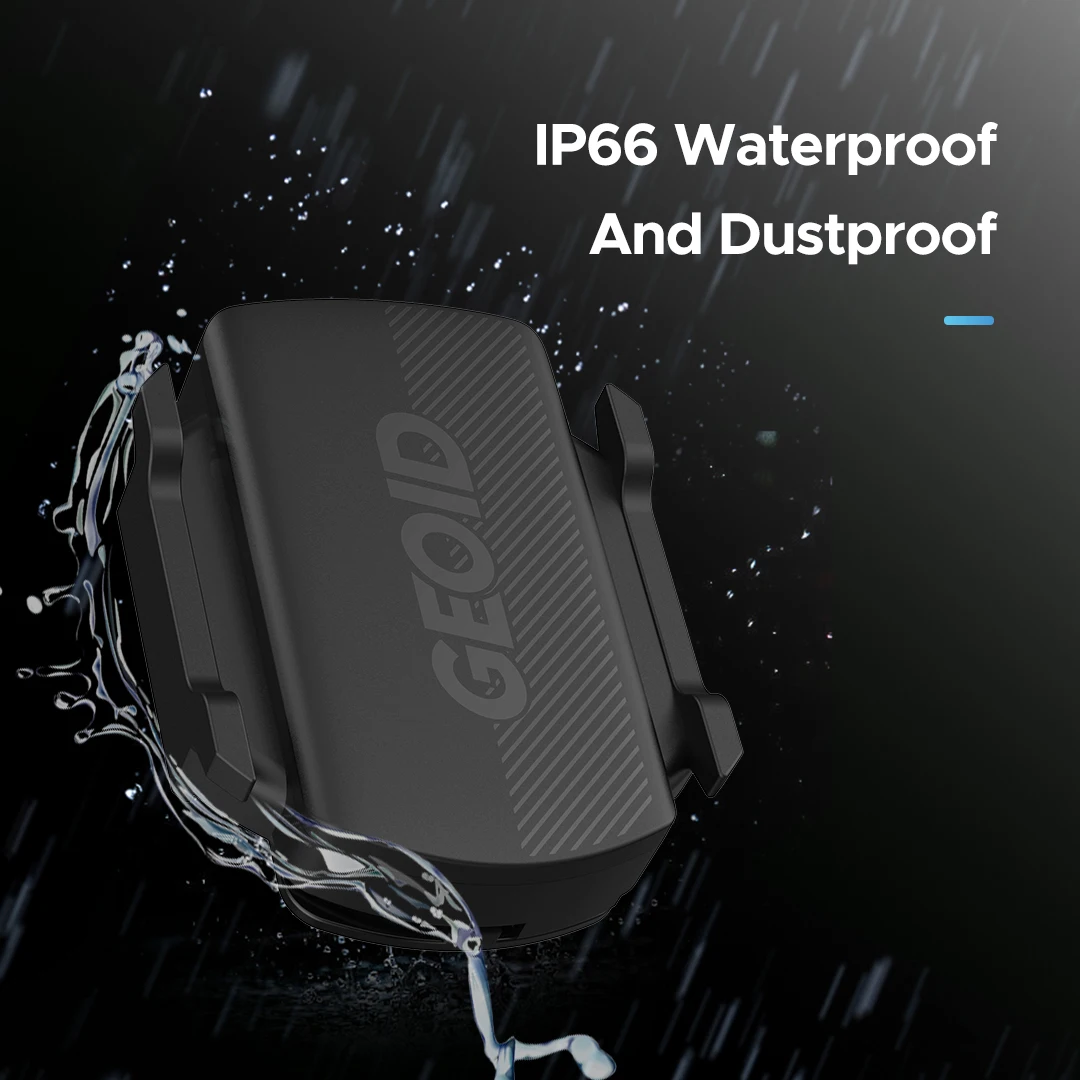 GEOID CS600 مستشعر سرعة وإيقاع ذكي لركوب الدراجات مزود بتقنية البلوتوث 5.0/ANT+ مستشعر سرعة الدراجة المقاوم للماء