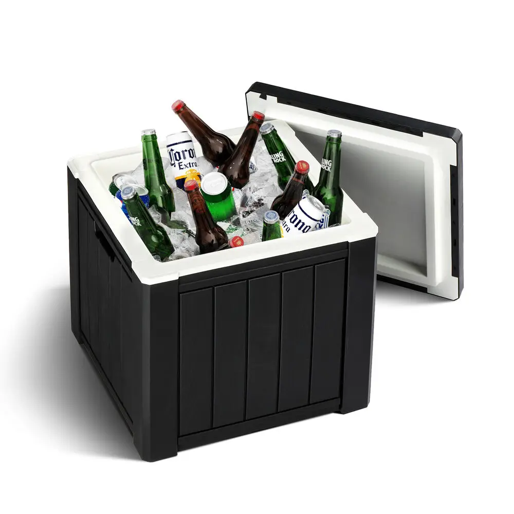 

Cooler Table Outdoor, 10 Gallon Portable Cooler Side Table with Built-in Handle