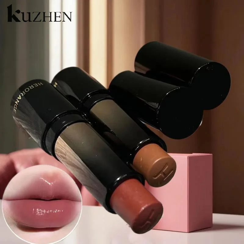 【HERORANGE】3.5g 低彩度ライトリップスティック 多機能スティック 保湿 ホワイト ナチュラル ホールドミラー付きリップスティック