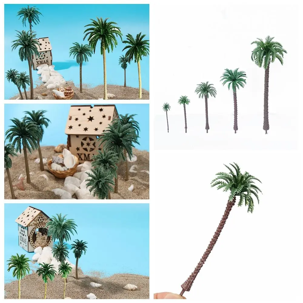 5/10/20Pcs Coconut Palm Tree Model Train Railroad Scenery Craft Micro Landscape DIY Decor