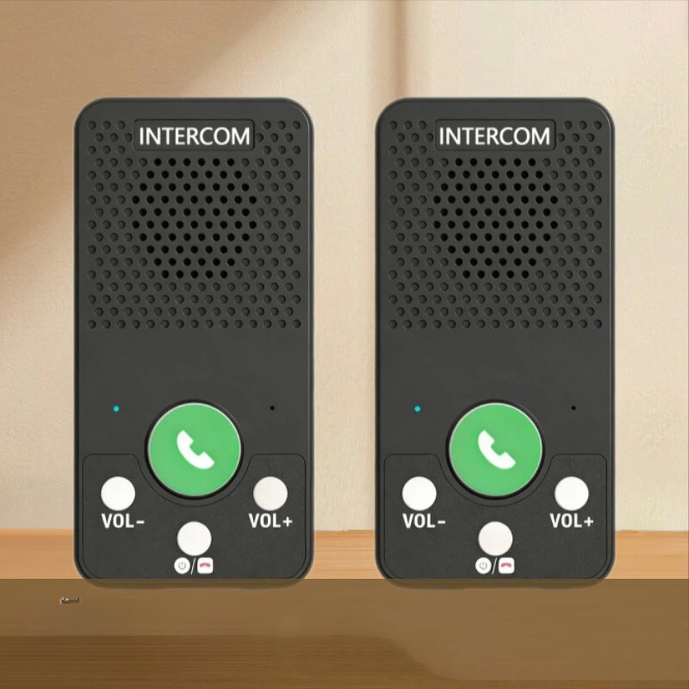 

Wireless Two Way Intercom for Home Care 1000ft Transmission Distance Easy Button Operation 8 Volume 4 Ringtone Options