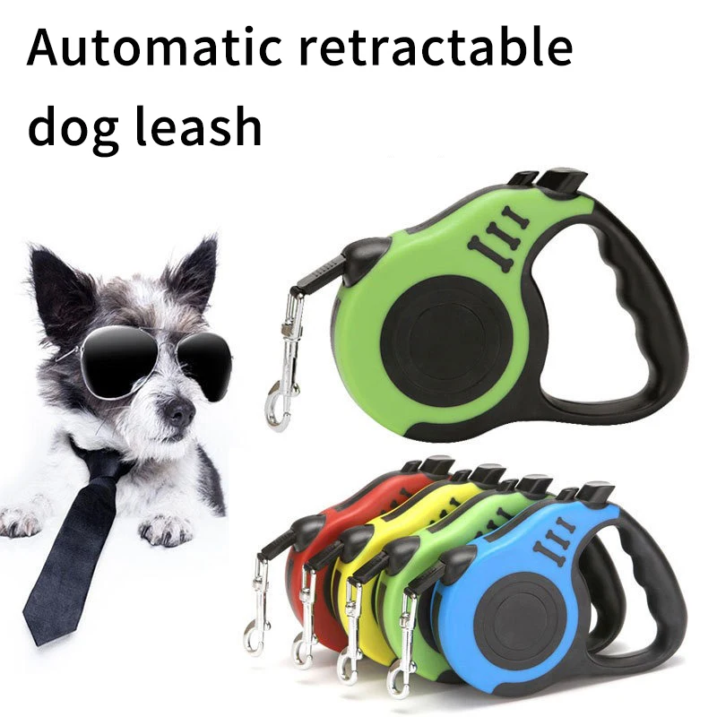 

Dog Leash 3m 5m Nylon Automatic Retractable Durable Lead Extending Flexible Small Medium Puppy Walking Running Traction Leash