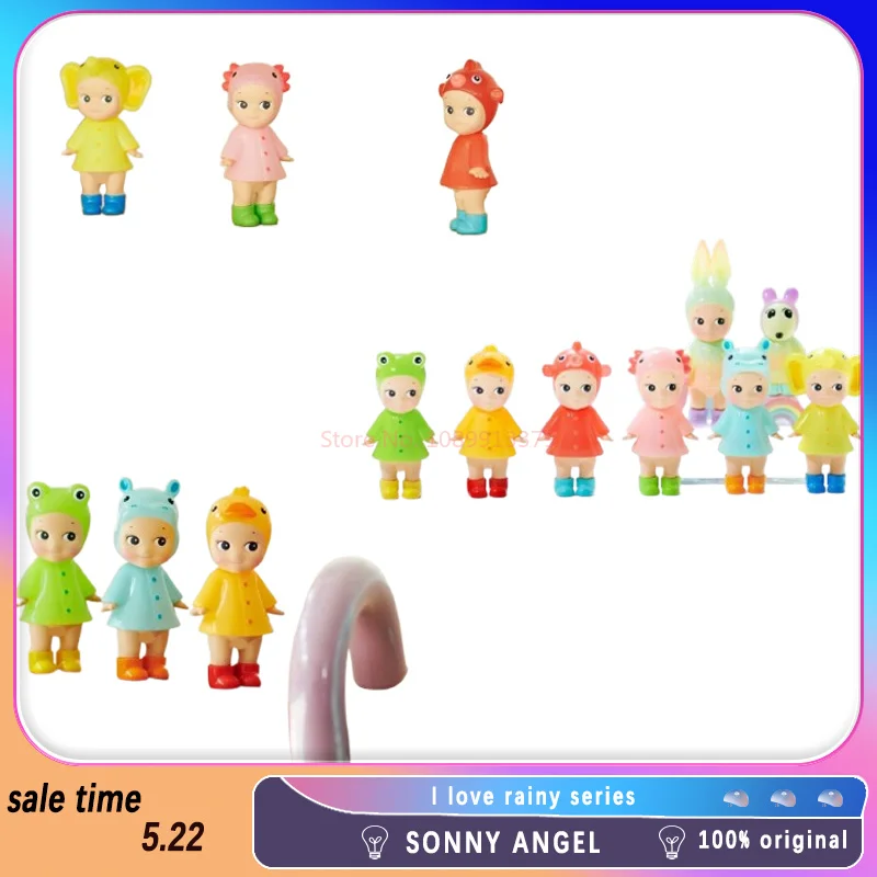 

new Sonny Angel 100% genuine love rainy Series Blind Box Collect Mini Figure Cute Desktop Decor Kid Birthday girl Gift