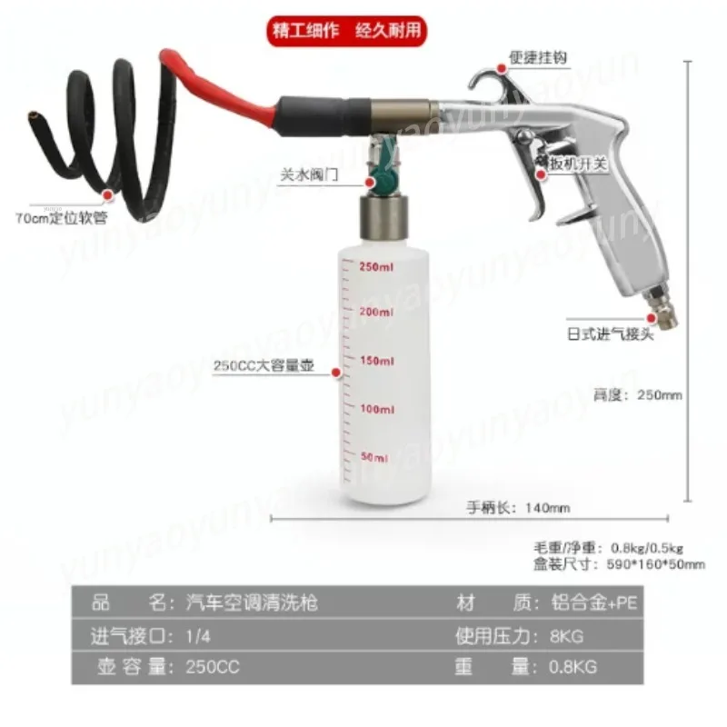 Car AC Cleaning , Evaporator Coil Foam Cleaner for Vent Disinfection, Odor Removal Tool