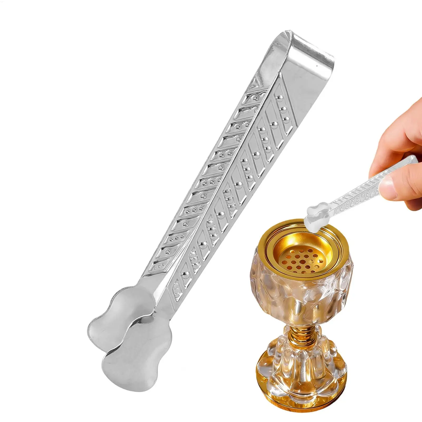 Incense Burner Tongs Stainless Steel Incense Tong Multifunction Non-slip Food Dessert Clamp Ice Clips Spices Tweezers