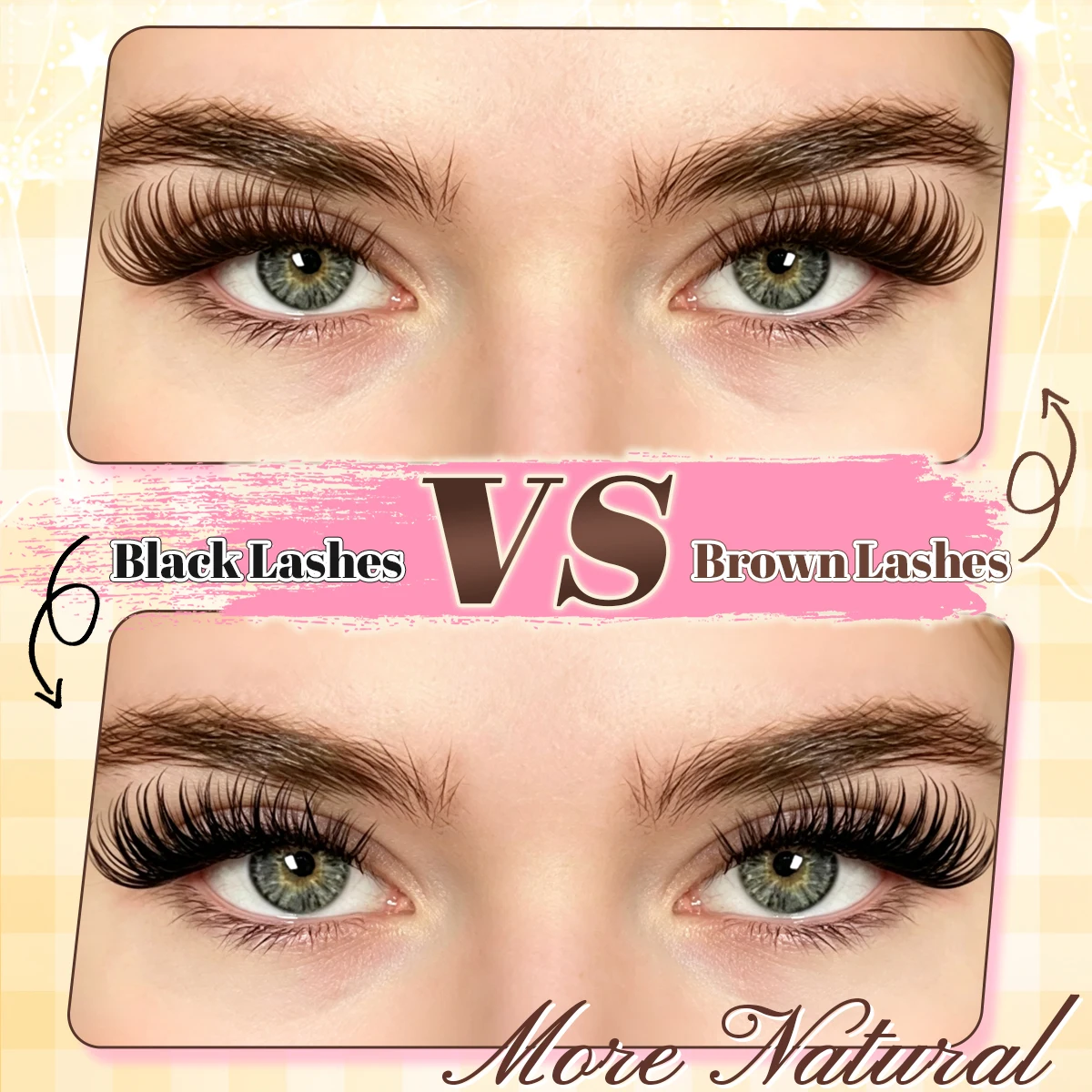 QUEENICE Weiches Braunes Wimpern-Cluster-Set, Gemischte Längen 10-18mm, Natürliches Volumen, Flauschige Manga-Wimpern, Hohe Kapazität, Hochzeitsgeschenk für Damen – Detail 6