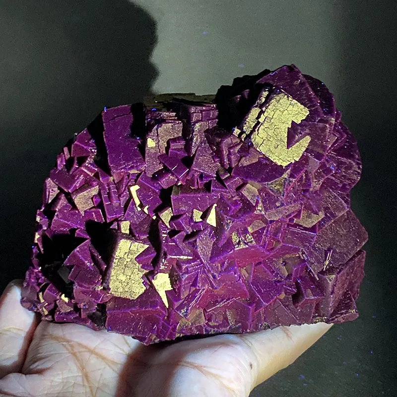 100% Natural Pakistani Black Rose Fluorite (Fluorescent Effect Red Fluorite) Calcite Rough Mineral Quartz Healing Crystal