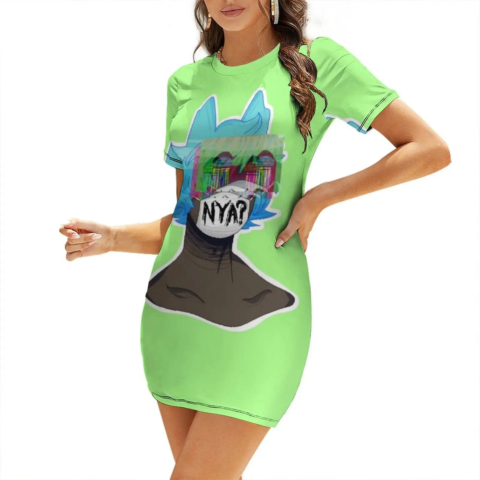 

Pixel Malfunction Short-Sleeved Dress beach dresses Evening gown clothes for women dress for women Dress