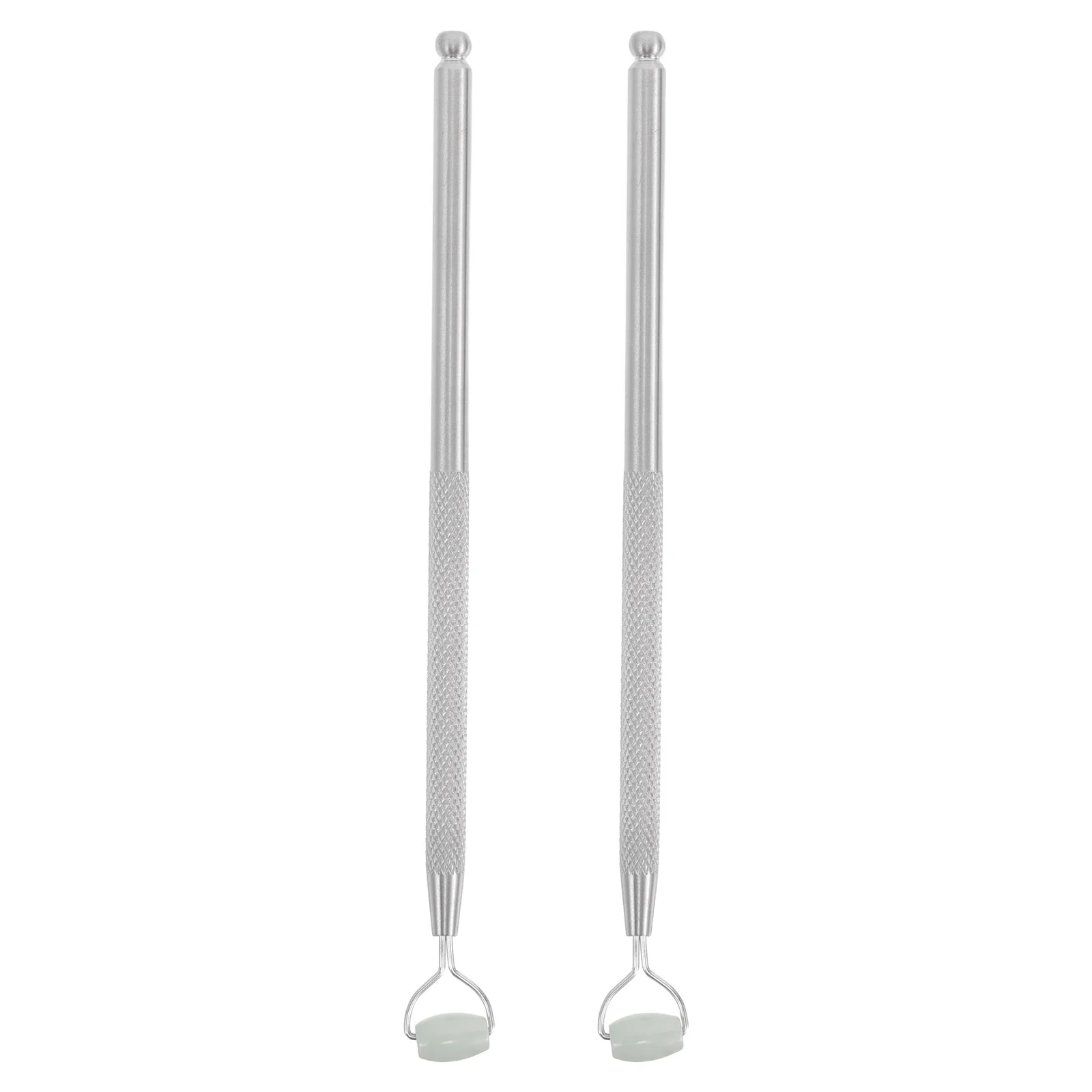 Masseur pour les yeux en Jade, rouleau Facial en pierre naturelle, outil de soins de la peau pour façonner le nez, Lifting du visage, bâton de beauté Portable Anti-âge, 2 pièces