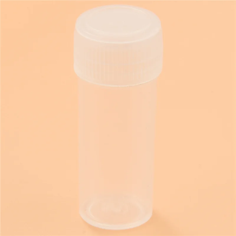 

【Hot-Price!】150X Plastic Sample Bottle 5Ml Test Tube Lab Small Vial Storage Container + Lid