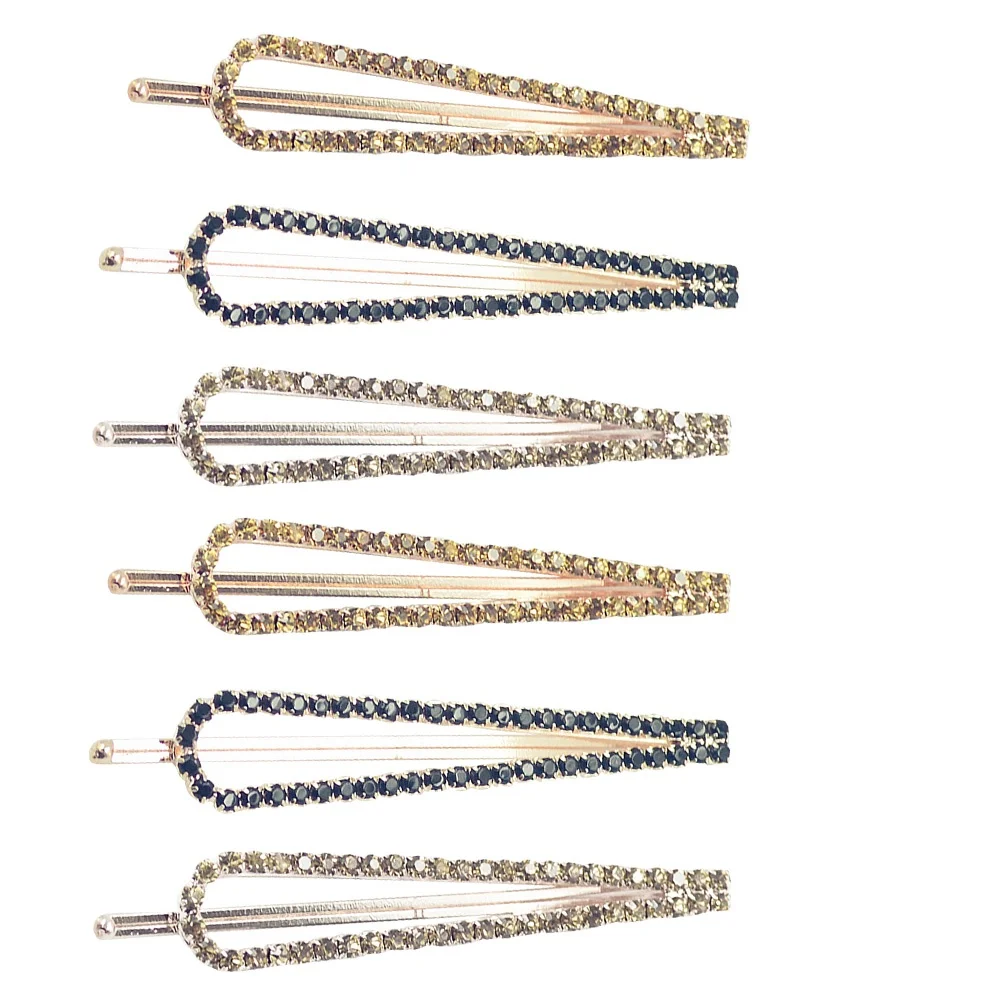 

Crystal Rhinestone Hairpin Women's Barrettes Ornaments for Bobby Pins Girl Clip Clips