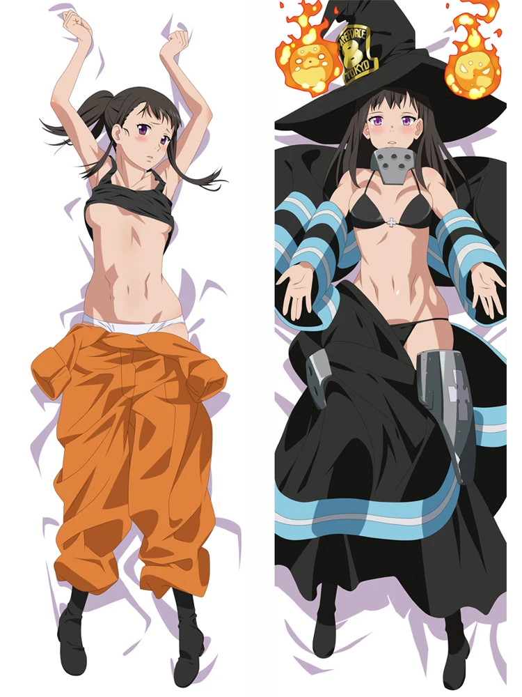 

Anime Fire Force otaku Dakimakura throw pillow cover Maki Oze Kotatsu Tamaki Hugging Body pillowcase