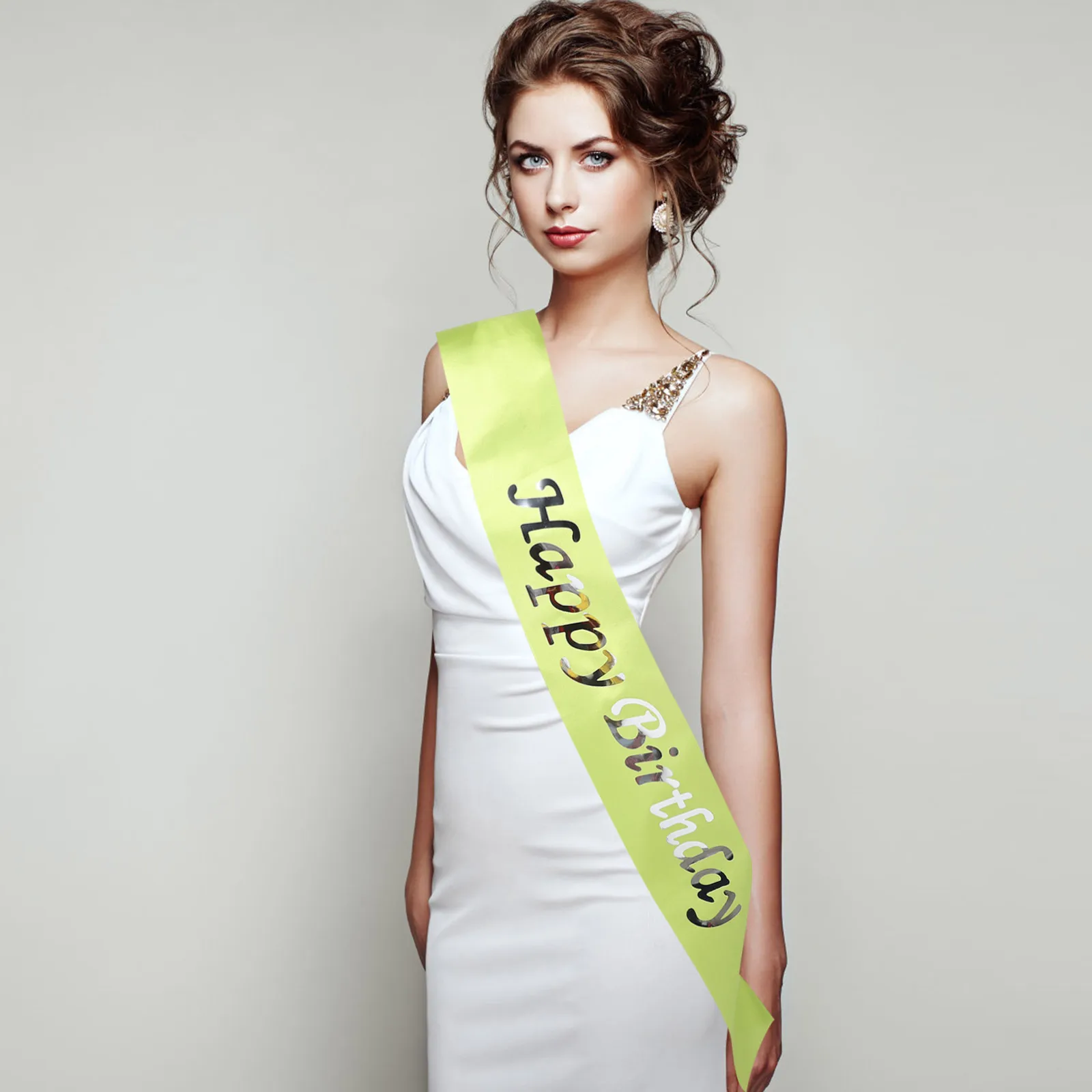 

1pcs Gold Foil For Royal Crown Belt Luxury Satin Decoration Unique Costume Accessory Elegant Birthday Supplies Celebrations Sash